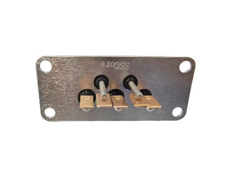 10 PINS Terminal de sellado hermético de núcleo de cobre revestido de estaño con almohadillas de soldadura doble hechas por sinterización de vidrio-cerámica-metal