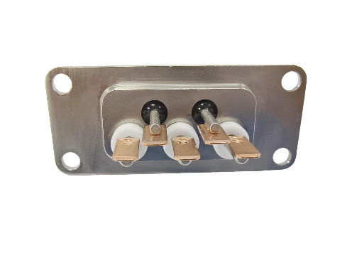 10 PINS Terminal de sellado hermético de núcleo de cobre revestido de estaño con almohadillas de soldadura doble hechas por sinterización de vidrio-cerámica-metal