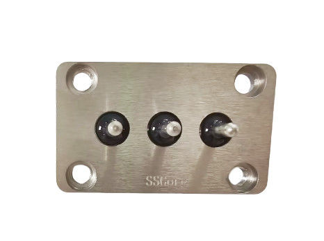 23.7mm Pin de acero con un extremo cónico y pequeña placa cuadrada para el aire acondicionado compresor placa de sellado terminal