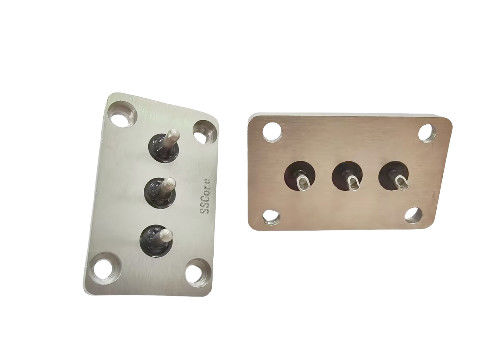 23.7mm Pin de acero con un extremo cónico y pequeña placa cuadrada para el aire acondicionado compresor placa de sellado terminal