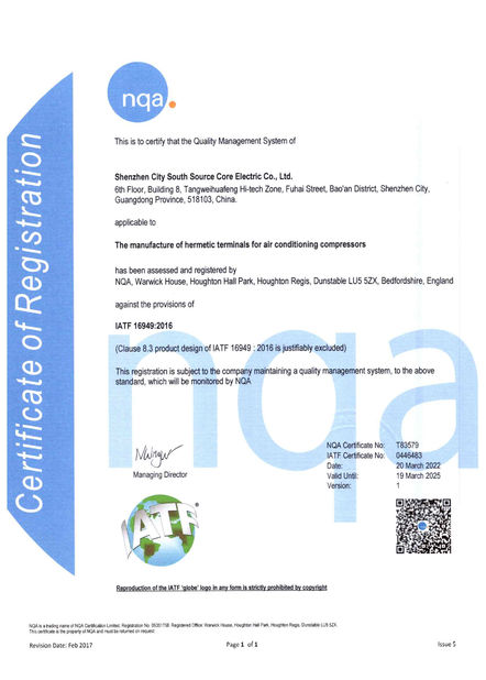 China SHENZHEN SSC ELECTRIC CO.,LTD certificaciones